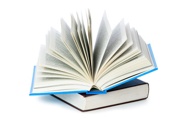 Fototapeta premium Stack of books isolated on the white