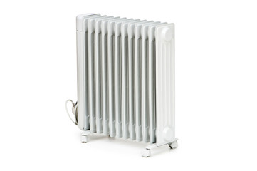 Oil radiator isolated on the white background