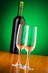 Wine concept with gradient background
