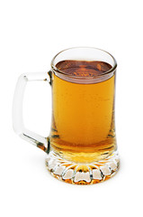 Beer glasses isolated on the white background