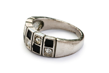 Jewellery ring isolated on the white background