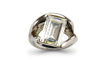 Jewellery ring isolated on the white background
