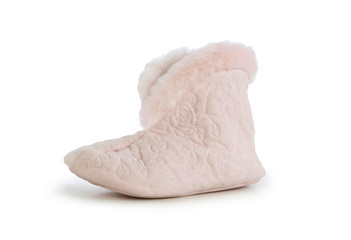 Warm slippers isolated on the white background