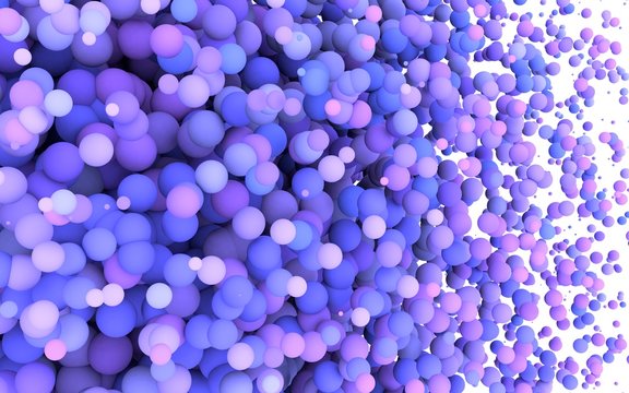 Blue and purple spheres background