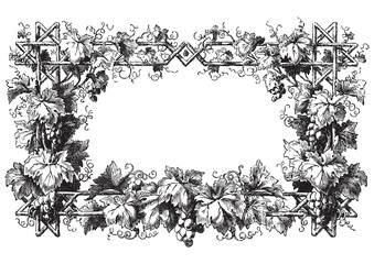 antique frame engraving (vector)