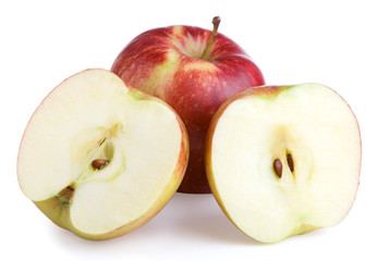 Red apple isolated on white background