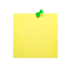 mémo jaune punaise translucide verte