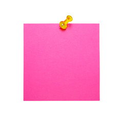 mémo rose punaise translucide jaune