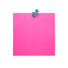 mémo rose punaise translucide bleue