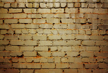 Brick wall in acid tones