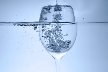 liquid in  wineglass