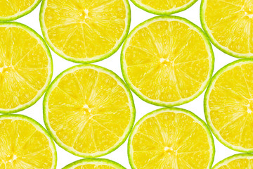 Lime fruit slices