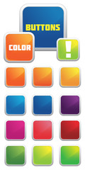 Rectangular vector glossy buttons