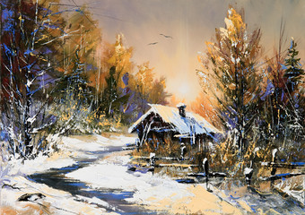 Rural winter landscape