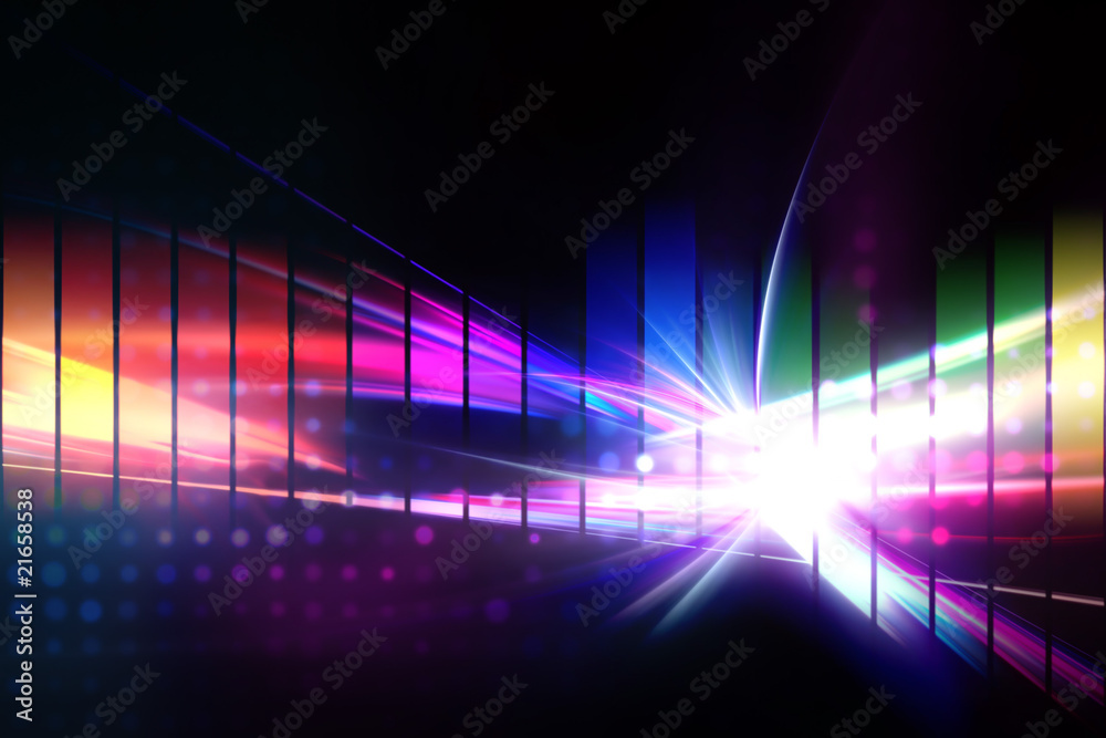 Wall mural Rainbow Graphic Equalizer