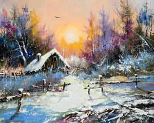 Rural winter landscape - 21659571