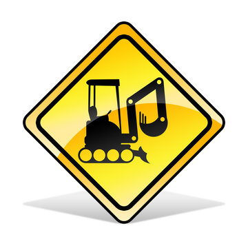 ''Bulldozer'' glossy icon