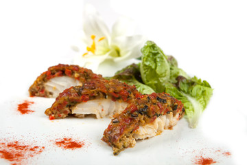 Cabillaud en croûte de légumes