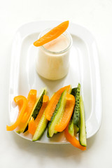 vegetables and dip