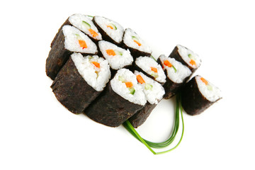 served sushi rolls
