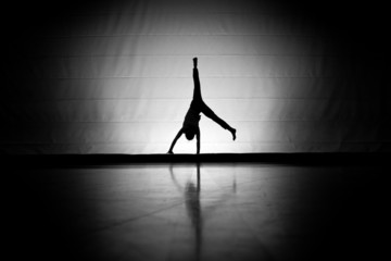 gymnastics silhouette cartwheel