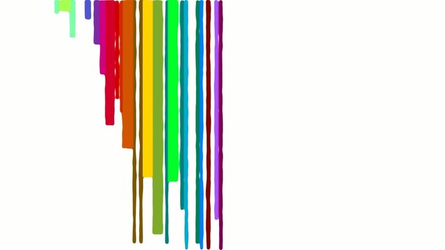 Colored decoration stripes painting animaation