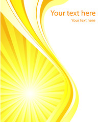 Stylized sun background vector template