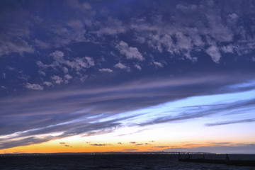 Ciel romantique du bassin d'arcachon