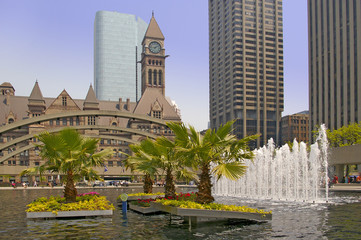 Nathan Phillips square in downtown Toronto Canada