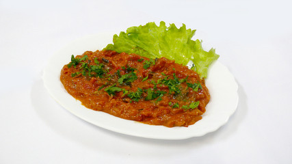 Traditional serbian appetizer