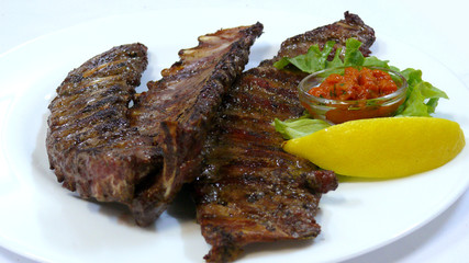 Grilled pork ribs