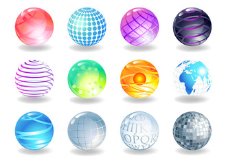 Spheres of different style,