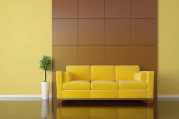 Modern sofa interior shot