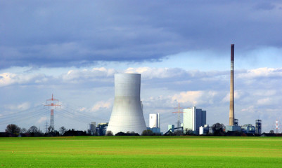 Fototapeta na wymiar STEAG elektrownia generuje wytwarzanie energii energetycznej