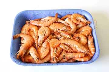 Foto auf Alu-Dibond crevettes en barquette © Anthony PELLIEUX