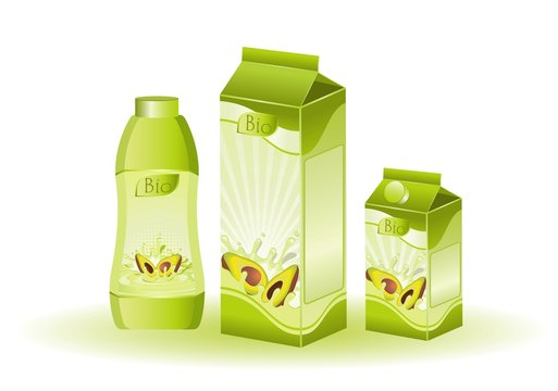 design of packing milky products with fruit