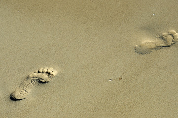 imprint of human feet