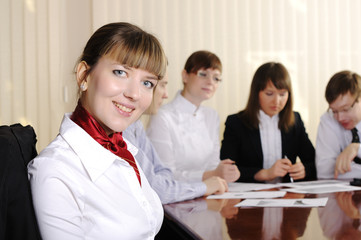 Fototapeta premium charming business woman