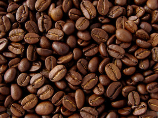 fresh roasted coffee beans background