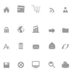 Web, internet and e-commerce icons