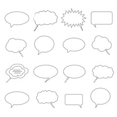 Obraz premium Speech, talk and thought bubbles