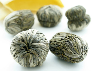 Fototapeta na wymiar Chineese green display tea