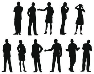 businesspeople silhouette vector