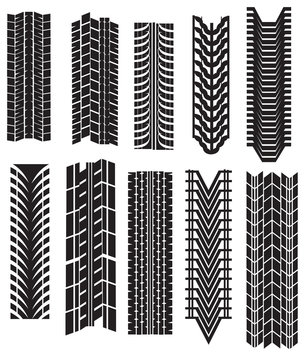 tire prints vector
