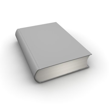 Blank isolated book. 3d rendered illustration.