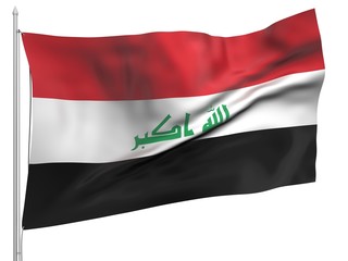 Flying Flag of Iraq - All Countries