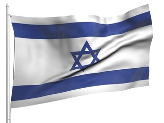 Flying Flag of Israel - All Countries