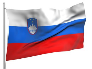 Flying Flag of Slovenia - All Countries