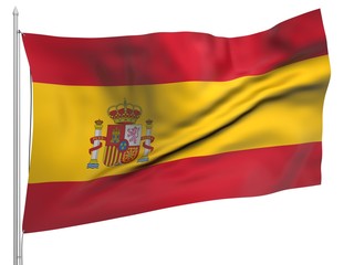 Flying Flag of Spain - All Countries