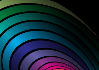 Rainbow  colored  background  arcs